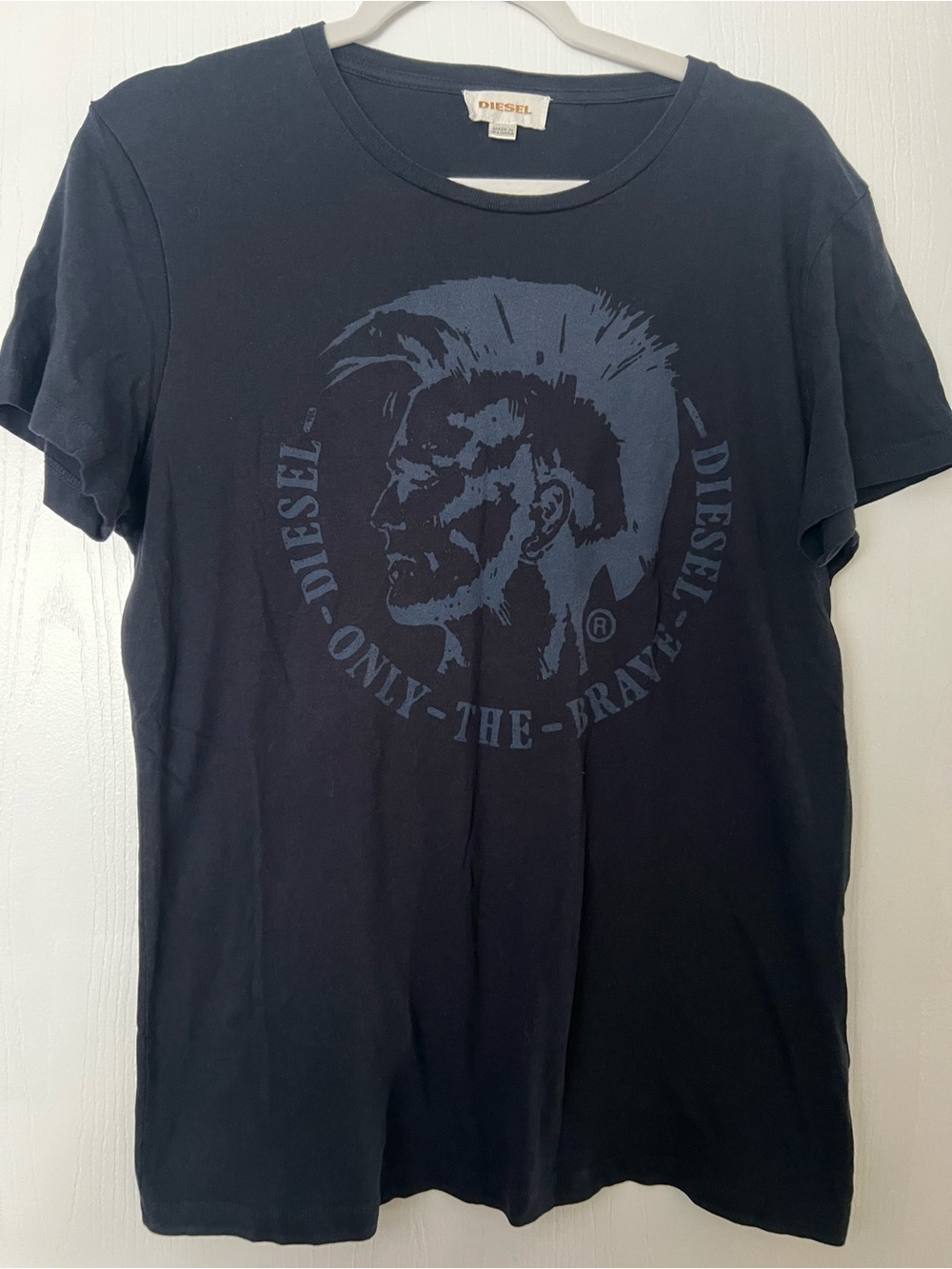 Diesel Navy Blue T-Shirt with Graphic Logo